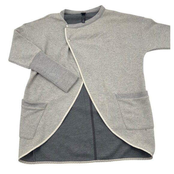 Gray Women's Open Front Sweater - Picture 1 of 5